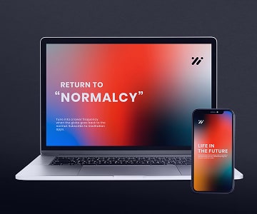 Screens of mobile phone and laptop showing app