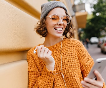 Girl talking on video call